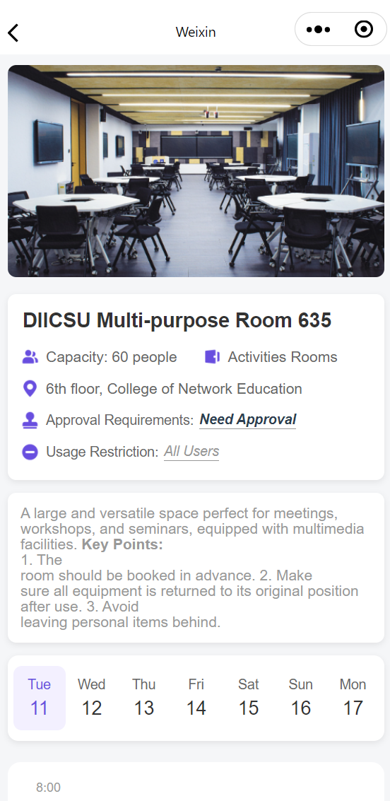 book-a-classroom-wechat-mini-program